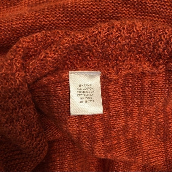 𝅺CHRISTOPHER & Banks Orange Knit Sweater - Picture 4 of 4